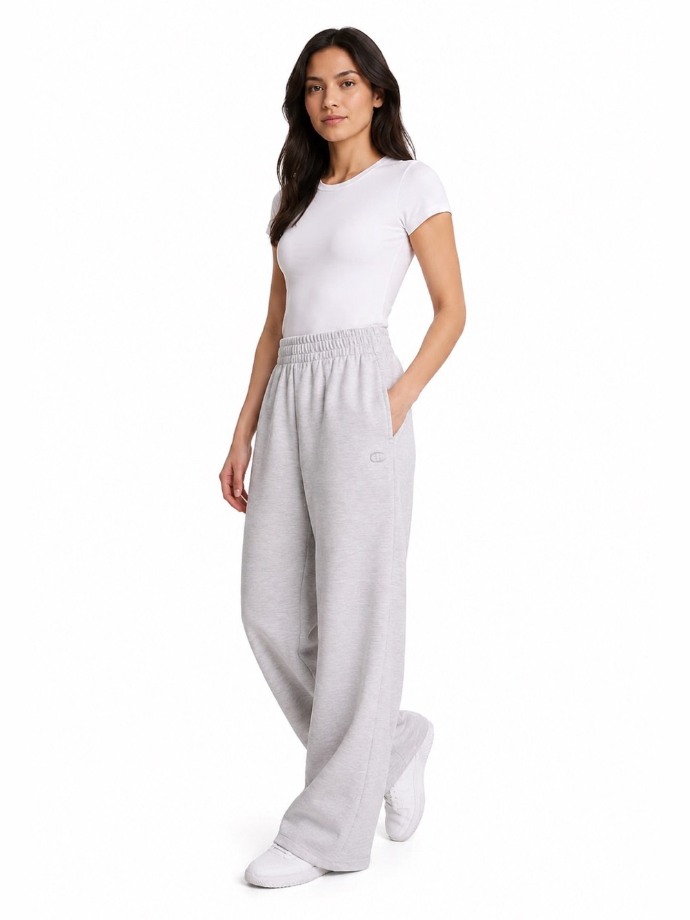 Champion Air Layer Ribbed Wide Leg Pants in Gray Women’s Size XL NWT